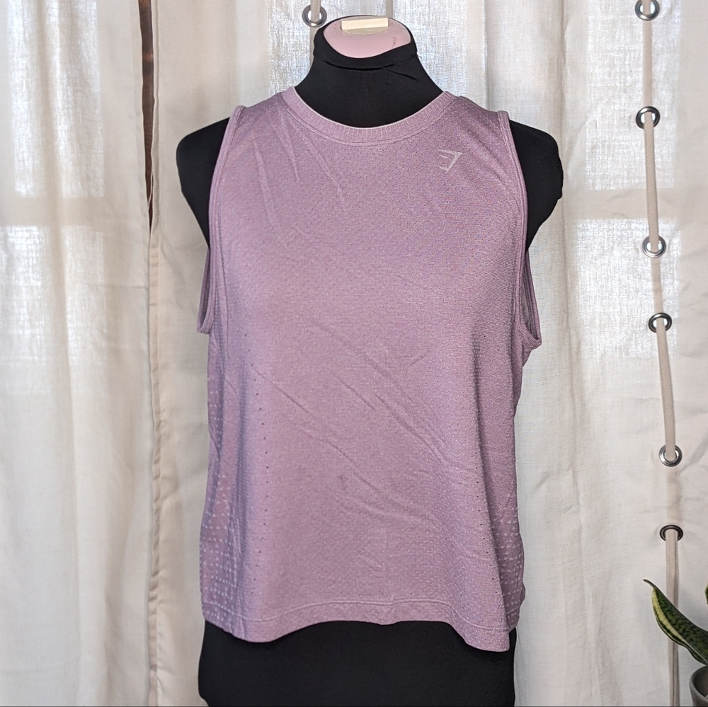 Gymshark purple slit back tank top XS